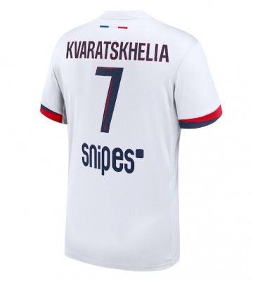 Paris Saint-Germain Khvicha Kvaratskhelia #7 Udebanetrøje 2025-26 Kortærmet